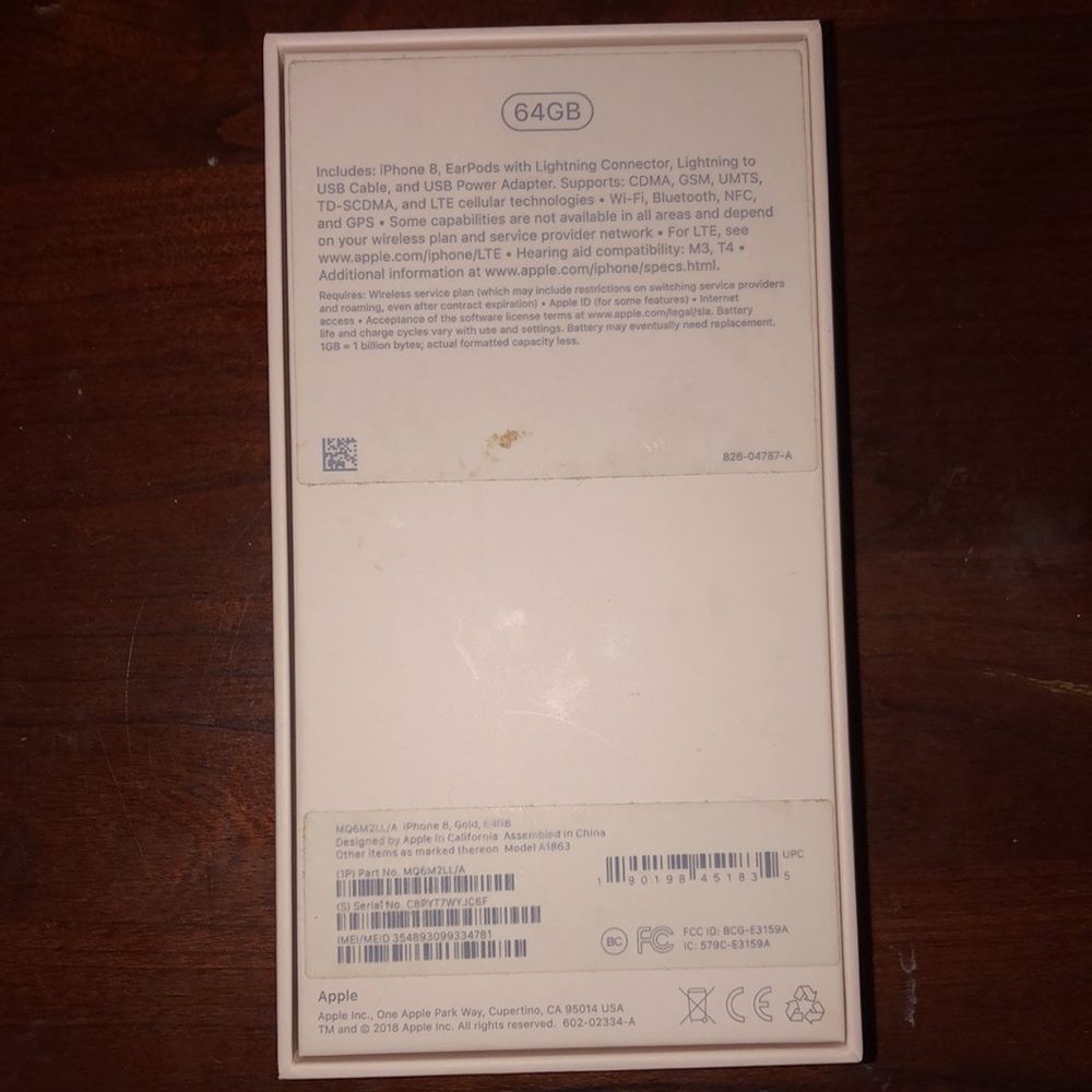 Empty iPhone 8 Box - Picture 4 of 4